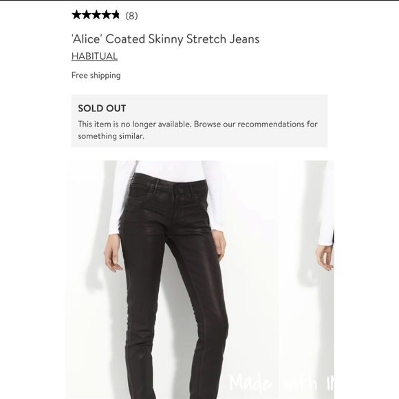 Habitual Alice Coated Skinny Black Jeans 28 - Picture 4 of 6